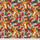 FreeSpirit Farm Friends Floral Cow Fabric ONLINE PURCHASE ONLY