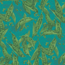 Martha Negley Garden Sweet Pea Teal Fabric