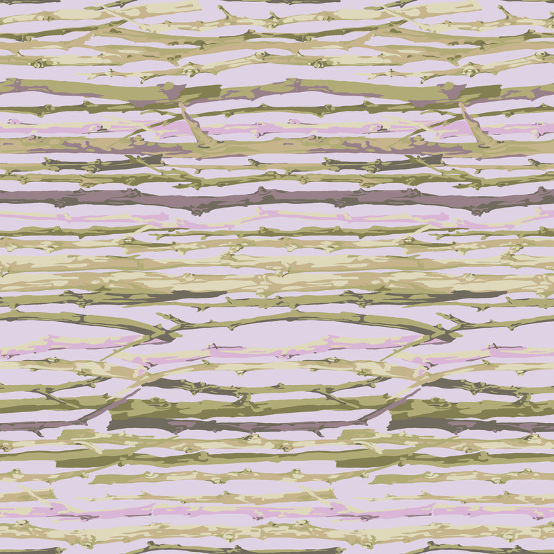 Martha Negley Garden Lavender Twig Stripe Fabric