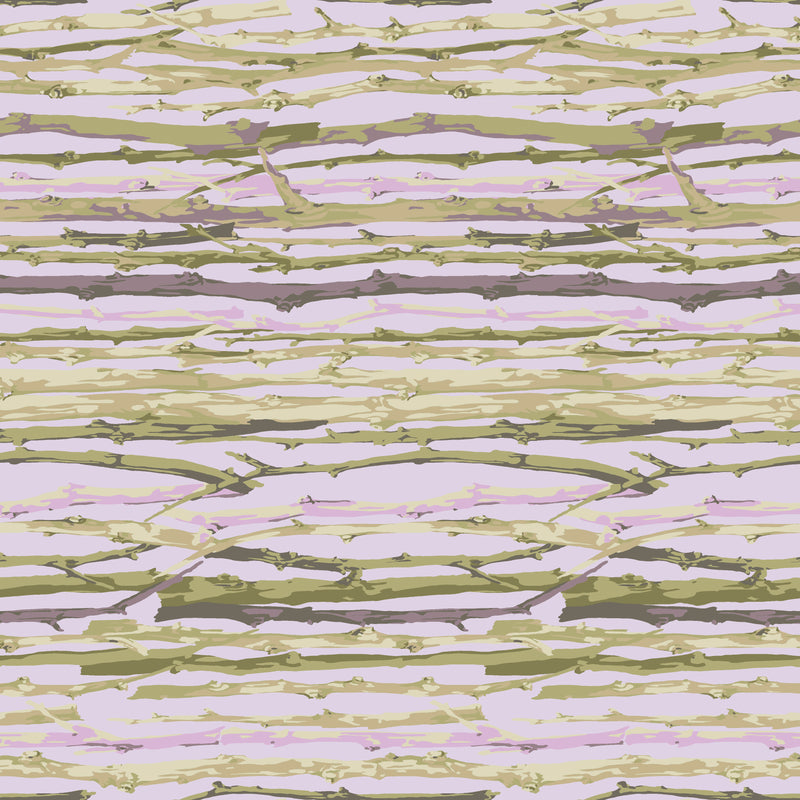 Martha Negley Garden Twig Stripe Lavender Fabric