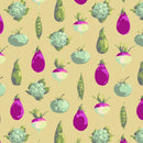Martha Negley Garden Veggie Dot Gold Fabric