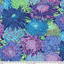 Kaffe Fassett Japanese Chrysanthemum Blue Fabric
