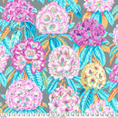 Kaffe Fassett Rhododendrons Grey Fabric