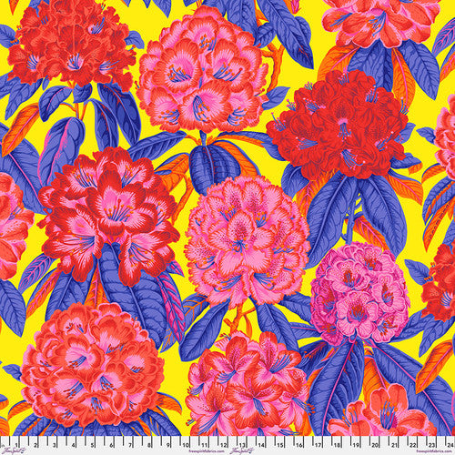 Kaffe Fassett Rhododendrons Hot Fabric