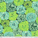 Kaffe Fassett Picotee Carnations Green Fabric