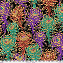 Kaffe Fassett Picotee Spider Mums Dark Fabric