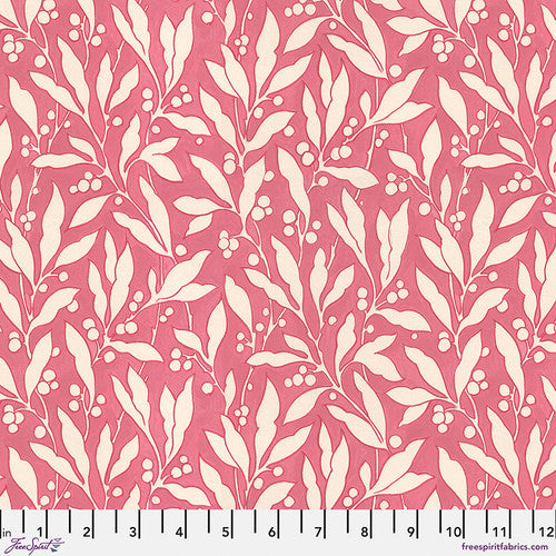 FreeSpirit Cottage Garden Pink Leaf And Berry Fabric