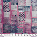 Freespirit Into Focus Pink Patchwork Boysenberry Fabric