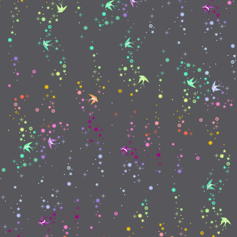 PREORDER Tula Pink Graywork Fairy Dust Carbon Fabric