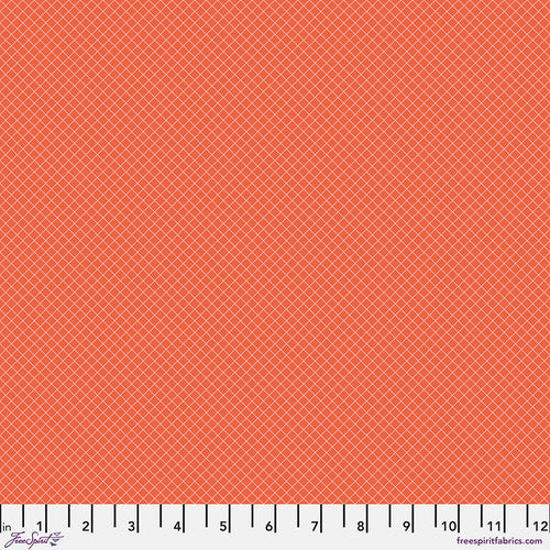 Tula Pink True Colors 2025 On The Grid Salmon Fabric