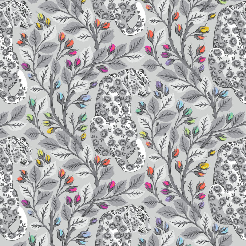PREORDER Tula Pink Graywork Beauty Mark Fog Fabric