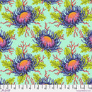 PREORDER Tula Pink Floral Reef Friends And Anemones Seafoam Fabric