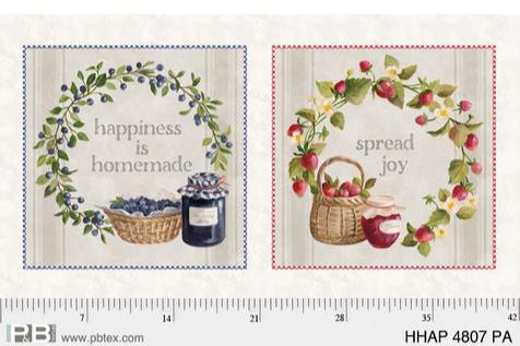 P And B Textiles Homemade Happiness Happiness is Homemade Panel ONLINE ONLY