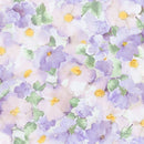 Maywood Studios Flower Wash Aqua Violet Wide Back Fabric