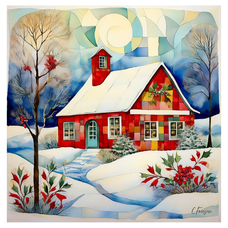 Family Farmhouse II Greeting Card