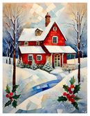 Holly And Hearth Greeting Card