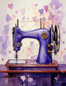 Vintage Singer Violet Greeting Card