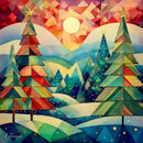 Quilted Trees II Greeting Card