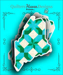 Maine State Quilt Sticker