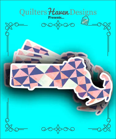 Massachusetts State Quilt Sticker