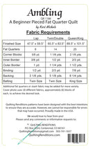 Ambling Quilt Pattern