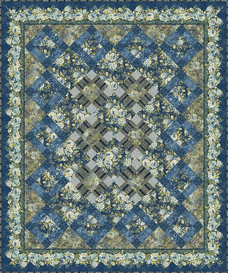 Carpet Bag Romance Garden Twist Quilt Kit