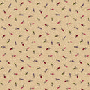 Marcus Fabrics Sturbridge Floral Petites Prairie Flowers Sand Fabric