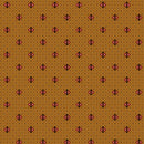 Marcus Fabrics Sturbridge Floral Petites Mosaic Tile Gold Fabric