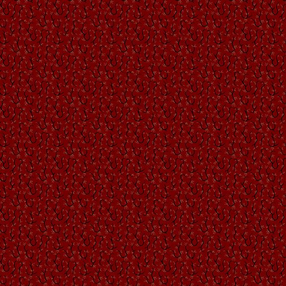 Marcus Fabrics Sturbridge Floral Petites Wild Vine Red Fabric
