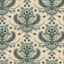 Marcus Fabrics Blue Palisades Crest Tan Fabric