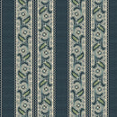 Marcus Fabrics Blue Palisades Border Stripe Navy Fabric
