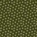 Marcus Fabrics Canton Quilting Circle Tossed Leaves Green Fabric