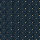 Marcus Fabrics Canton Quilting Circle Floating Leaves Navy Fabric
