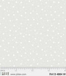 P And B Textiles Ramblings 13 Star Dots White Fabric