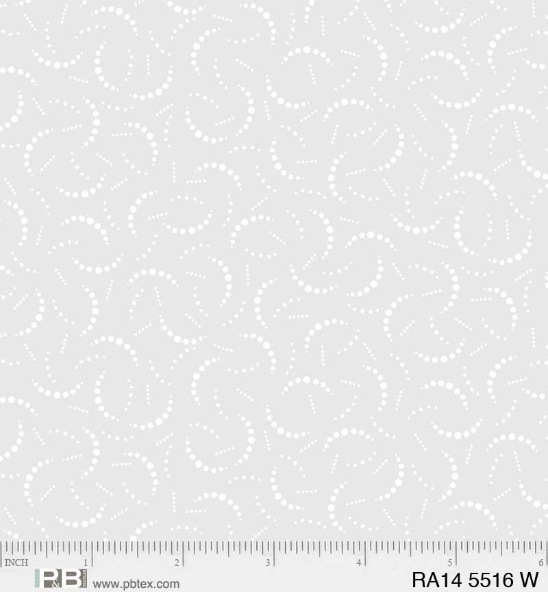 P And B Textiles Ramblings 14 Dotted Curved Dotty Lines Fabric