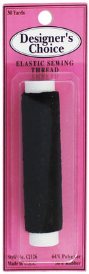 Elastic Sewing Thread 30 Yards Black