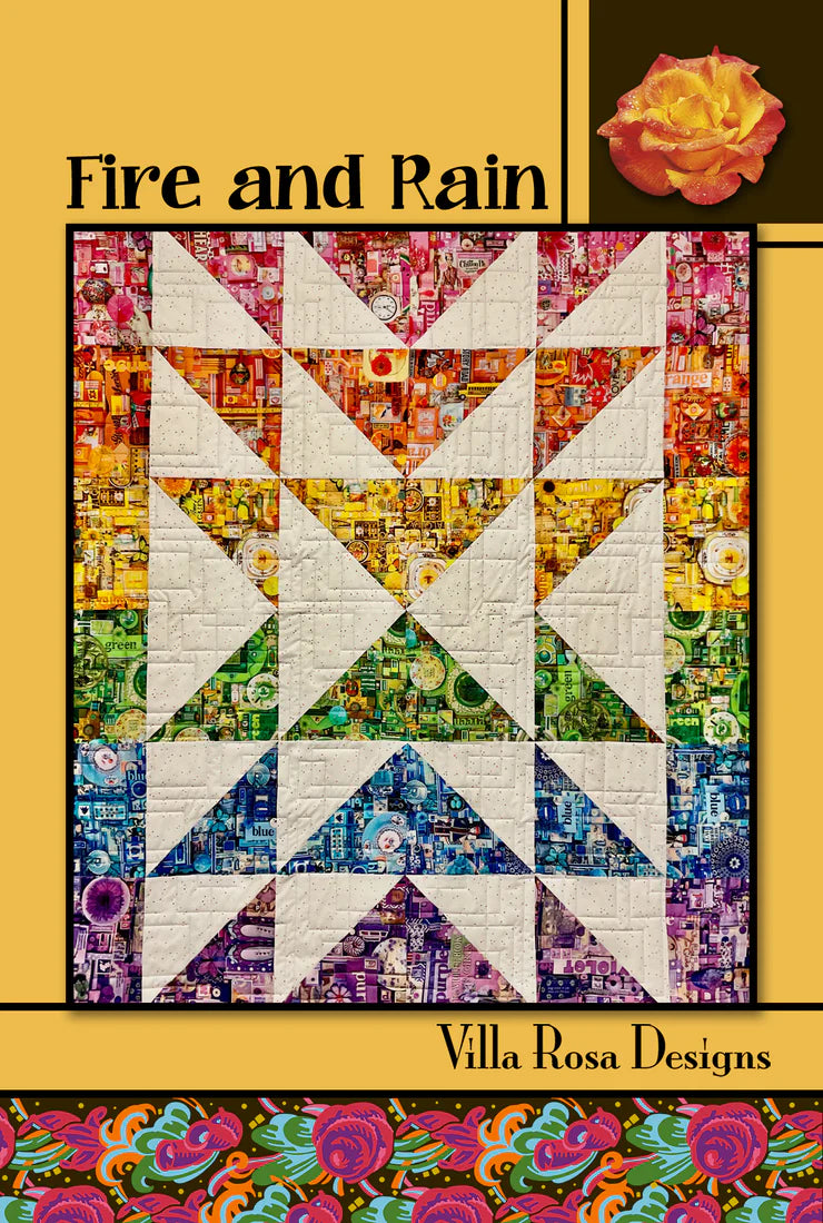 Villa Rosa Fire And Rain Quilt Pattern