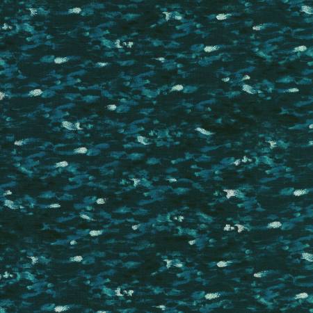 Robert Kaufman In The Moonlight Water Forest Green Metallic Fabric ONLINE ONLY