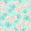 Robert Kaufman Wilshire Weld Rose Blue Fabric ONLINE PURCHASE ONLY