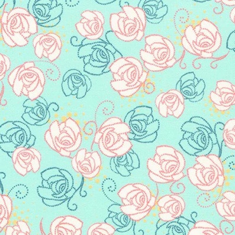 Robert Kaufman Wilshire Weld Rose Blue Fabric ONLINE ONLY