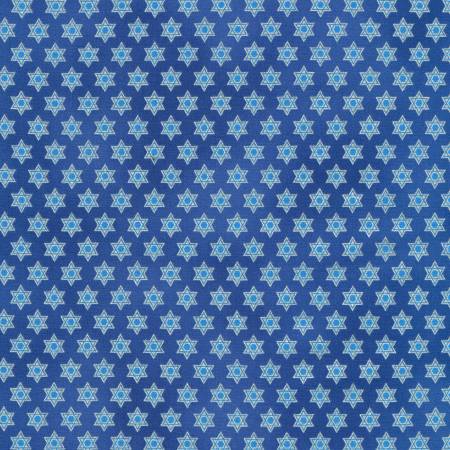 Robert Kaufman Stars of Light Star of David Blue Fabric ONLINE ONLY