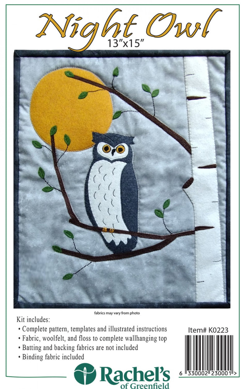 Rachels of Greenfield Night Owl Wall Quilt Kit