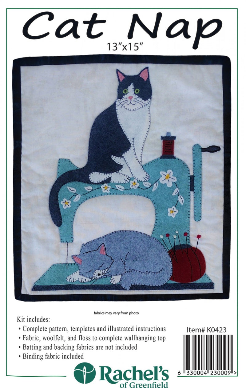 Rachels Of Greenfield Cat Nap Wall Quilt Kit