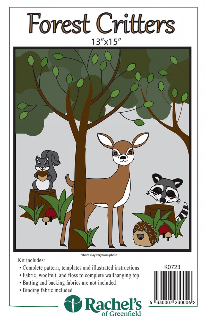 Rachels Of Greenfield Forest Critters Wall Quilt Kit