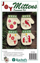 Joy Mittens Wool Applique Ornament Kit