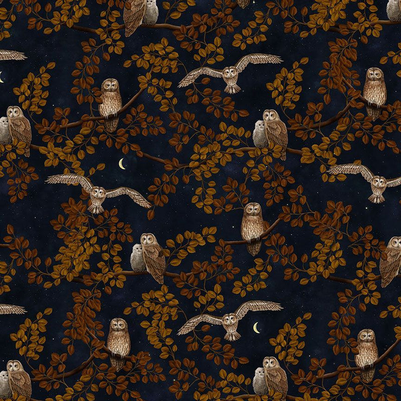 Timeless Treasures Night Owl Fabric