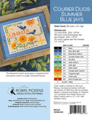 Courier Duos: Summer Blue Jays Cross Stitch Pattern