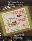 Courier Duos: Spring Robins Cross Stitch Pattern By Robin Pickens