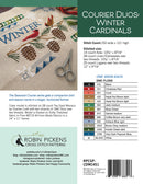 Courier Duos: Winter Cardinals Cross Stitch Pattern