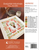 Sweater Weather Fall Acorn Cross Stitch Pattern